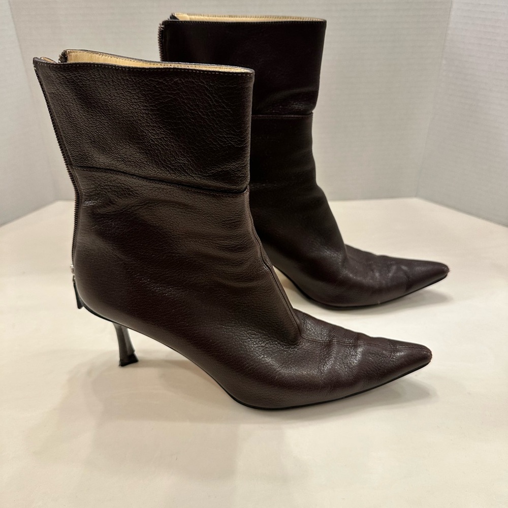 Gucci Black Heeled Boots with Luxurious Satin Finish - Picture 6 of 10